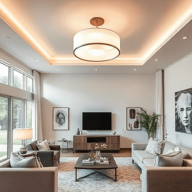 MOVA Semi Flush Ceiling Light by Frankle Artistry